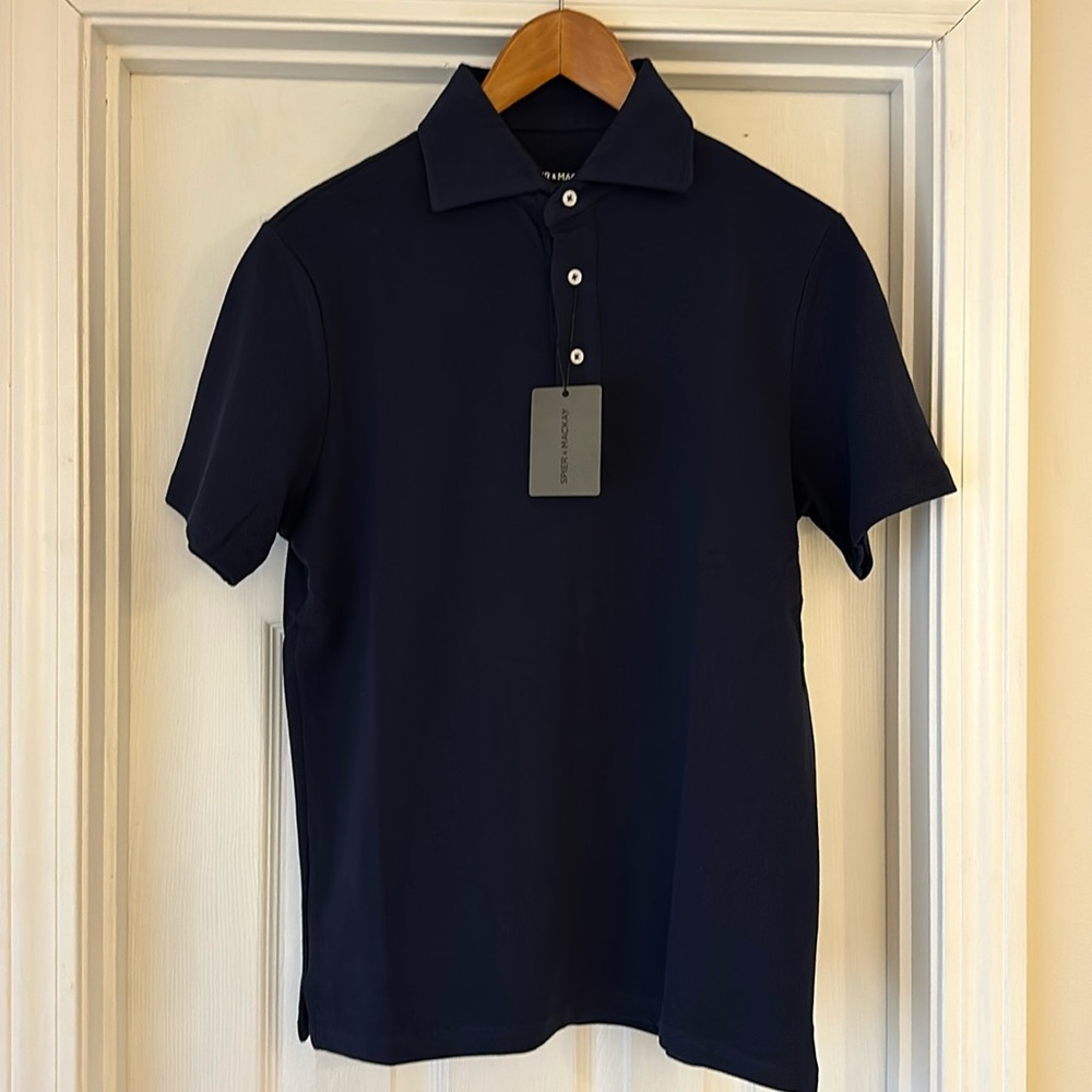 NWT Men’s Spier & Mackay Short Sleeve Navy Polo